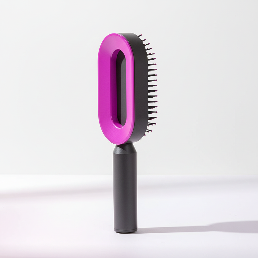 Cepillo Desenredante Rosa y Gris