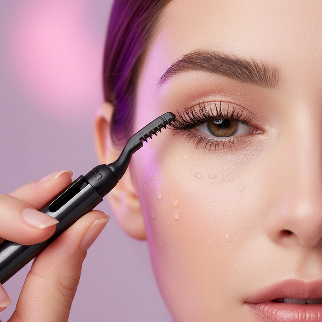 Rizador de Pestañas en Uso